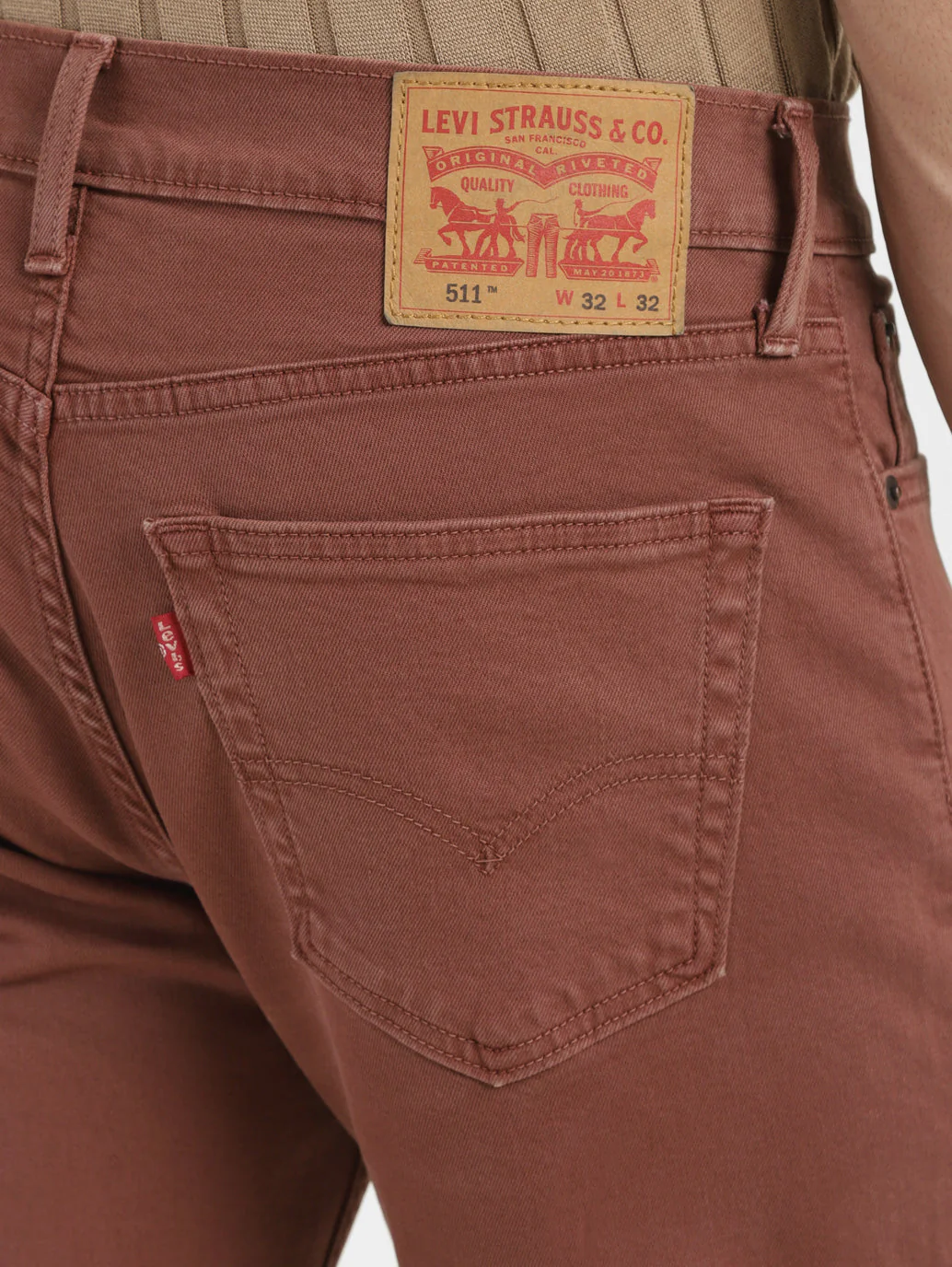 Men's 512 Brown Slim Tapered Fit Mid Rise Jeans - Image 6
