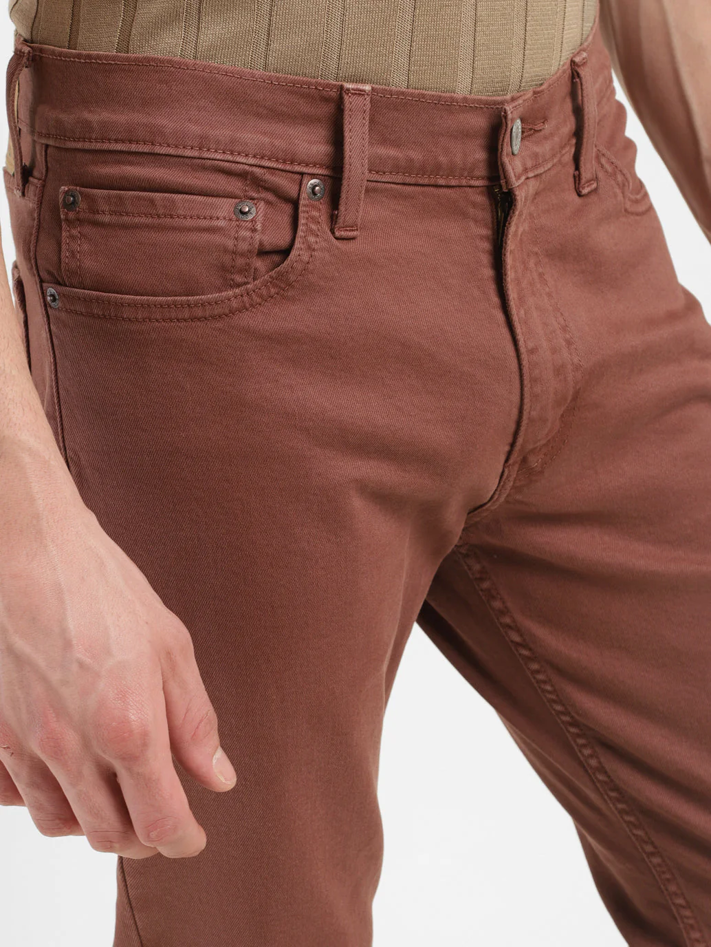 Men's 512 Brown Slim Tapered Fit Mid Rise Jeans - Image 7
