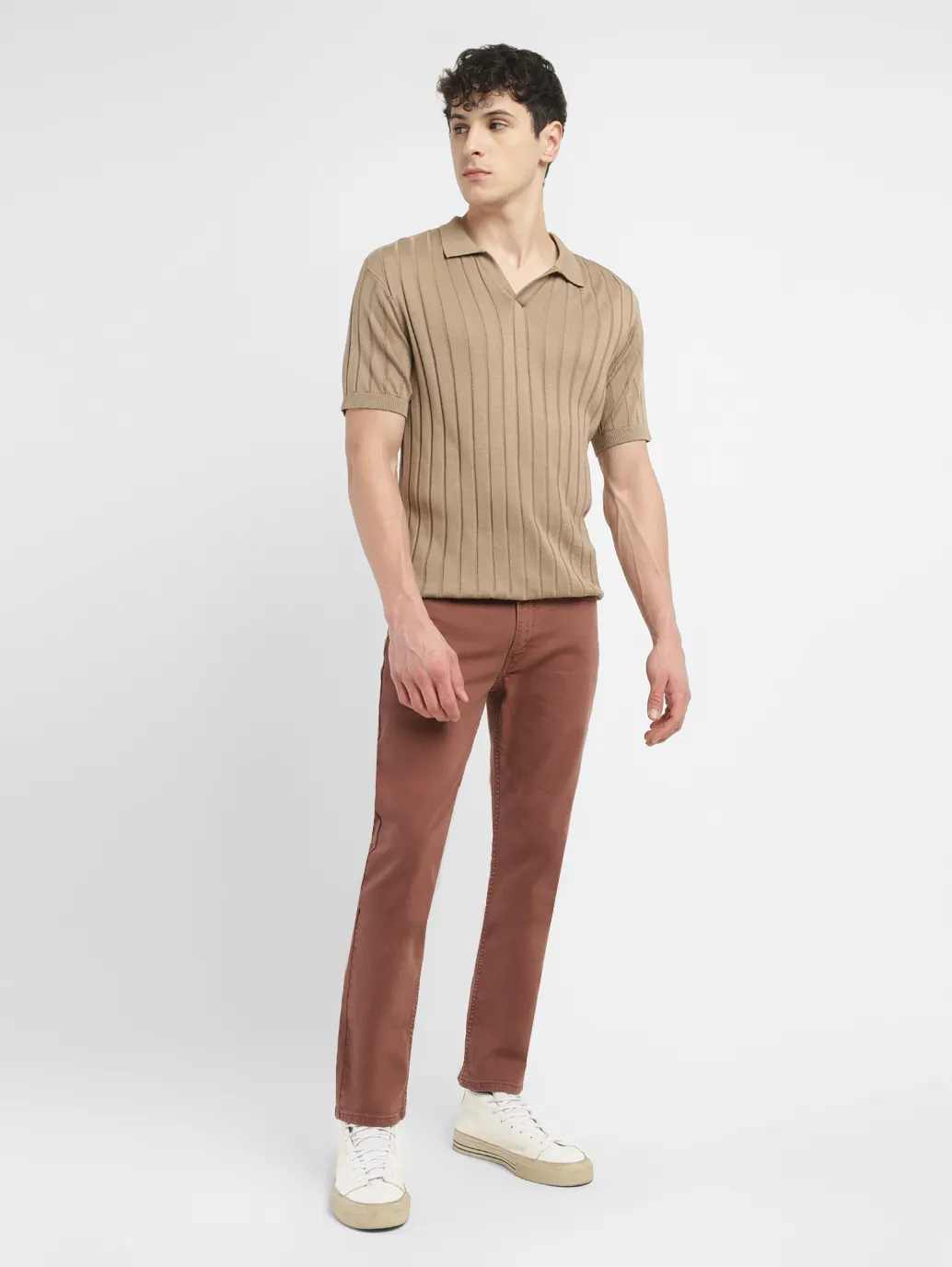 Men's 512 Brown Slim Tapered Fit Mid Rise Jeans - Image 8