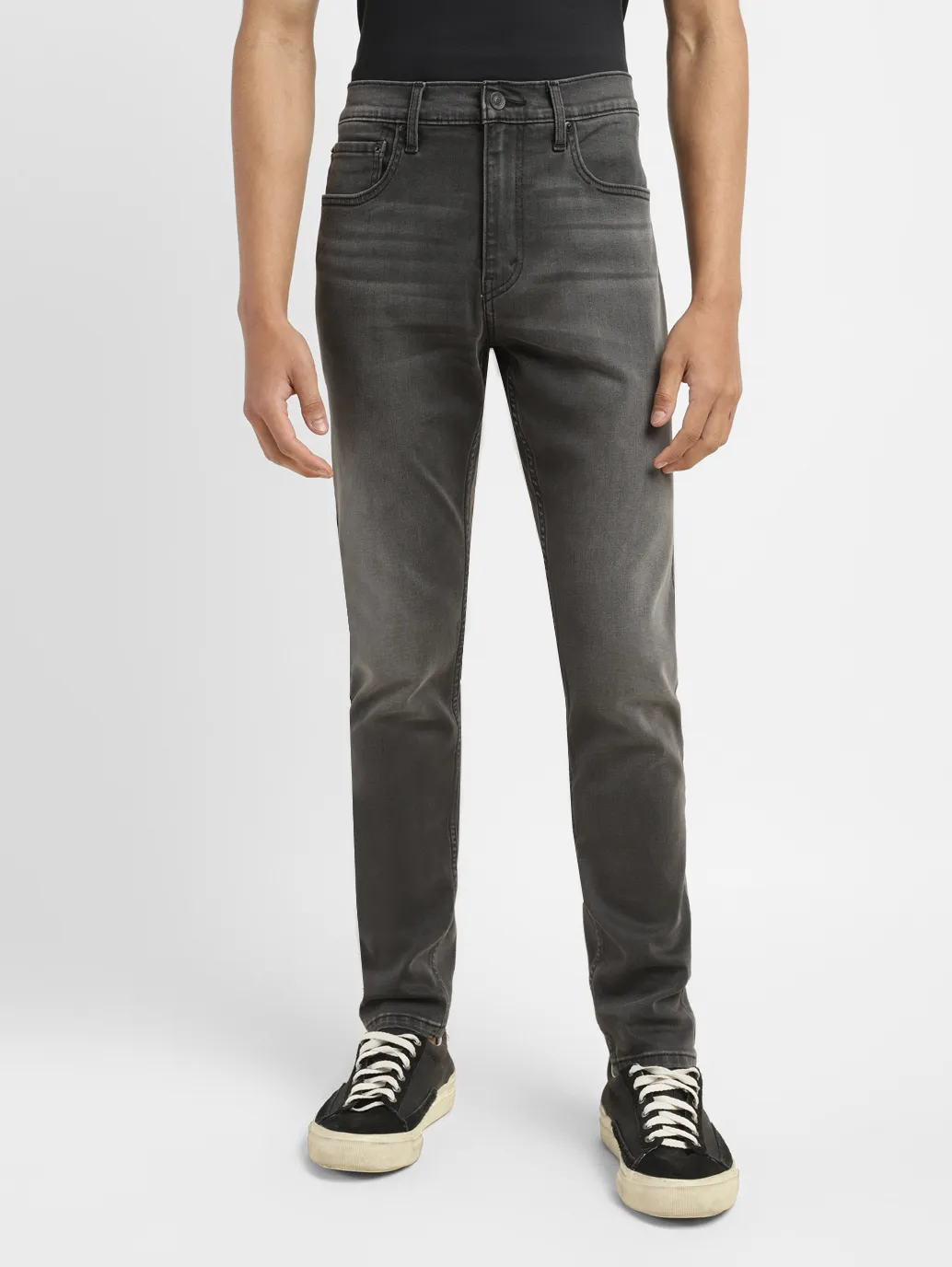 Men's 512 Charcoal Grey Slim Tapered Fit Mid Rise Jeans - Image 2