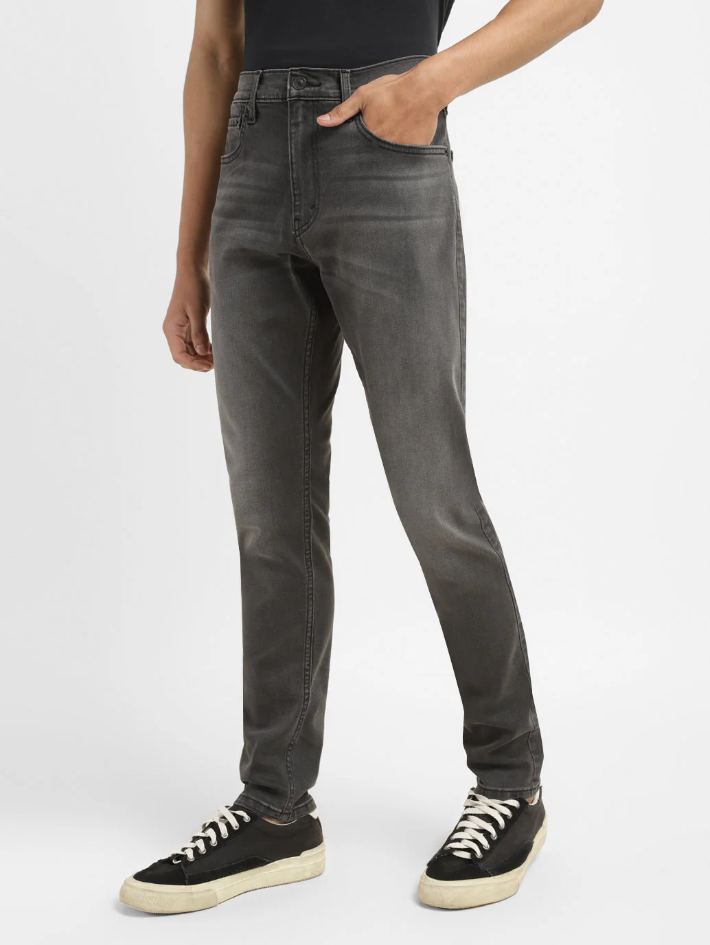 Men's 512 Charcoal Grey Slim Tapered Fit Mid Rise Jeans - Image 6