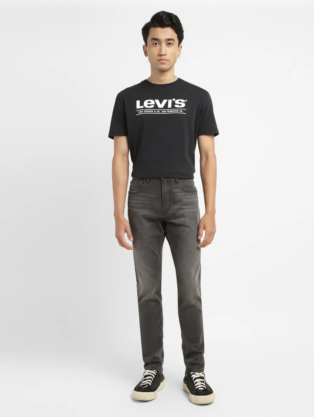 Men's 512 Charcoal Grey Slim Tapered Fit Mid Rise Jeans - Image 8