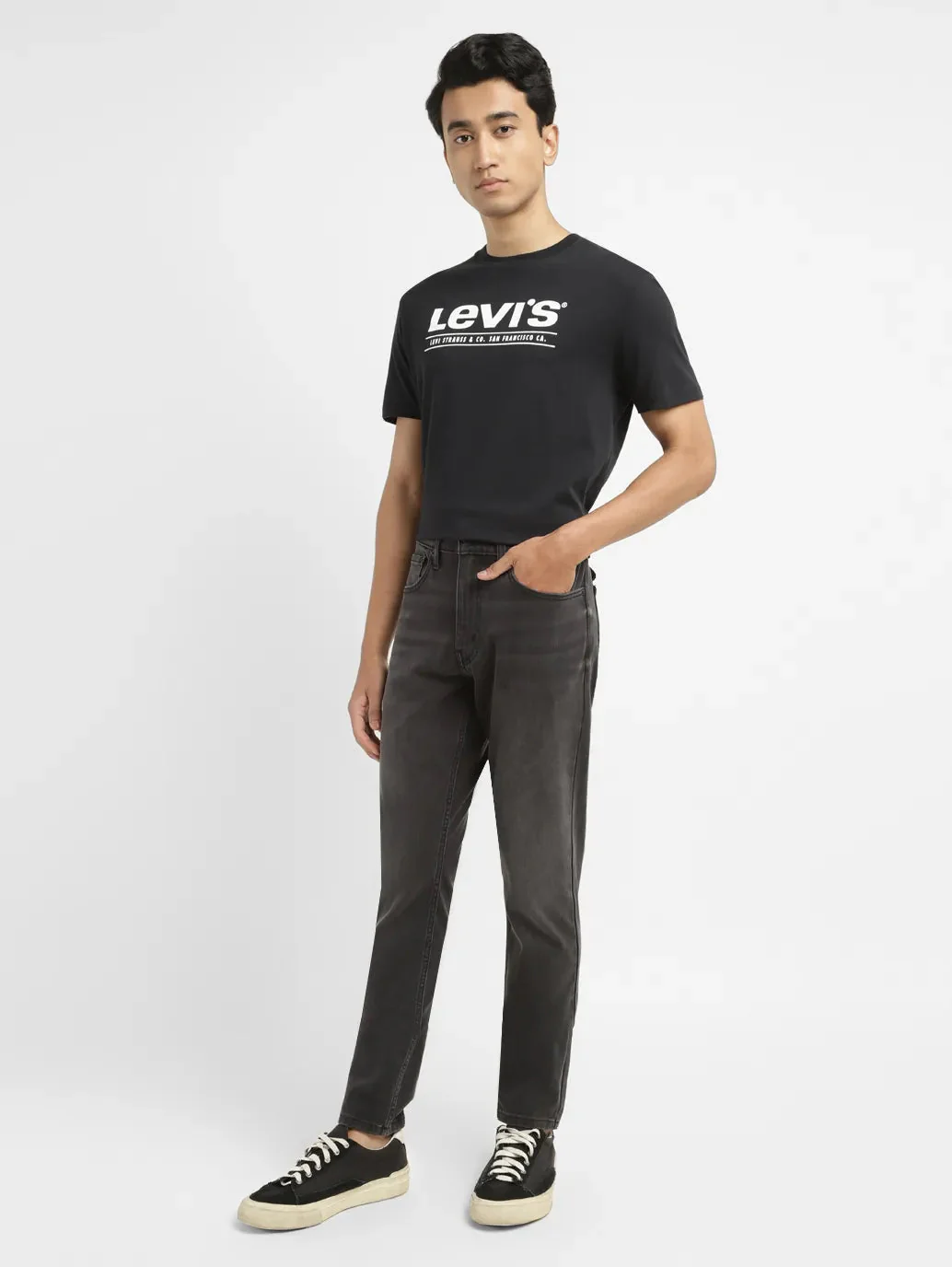 Men's 512 Grey Slim Tapered Fit Mid Rise Jeans