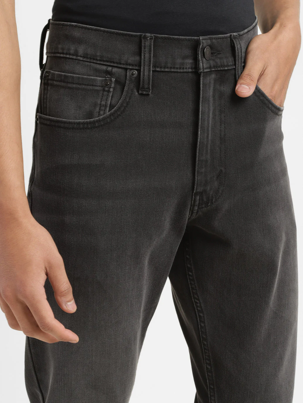 Men's 512 Grey Slim Tapered Fit Mid Rise Jeans - Image 5