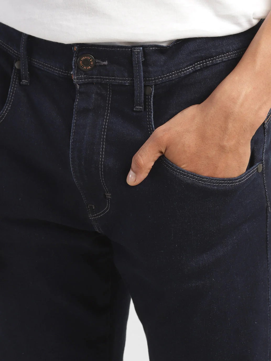 Men's 512 Blue Slim Tapered Fit Mid Rise Jeans - Image 7