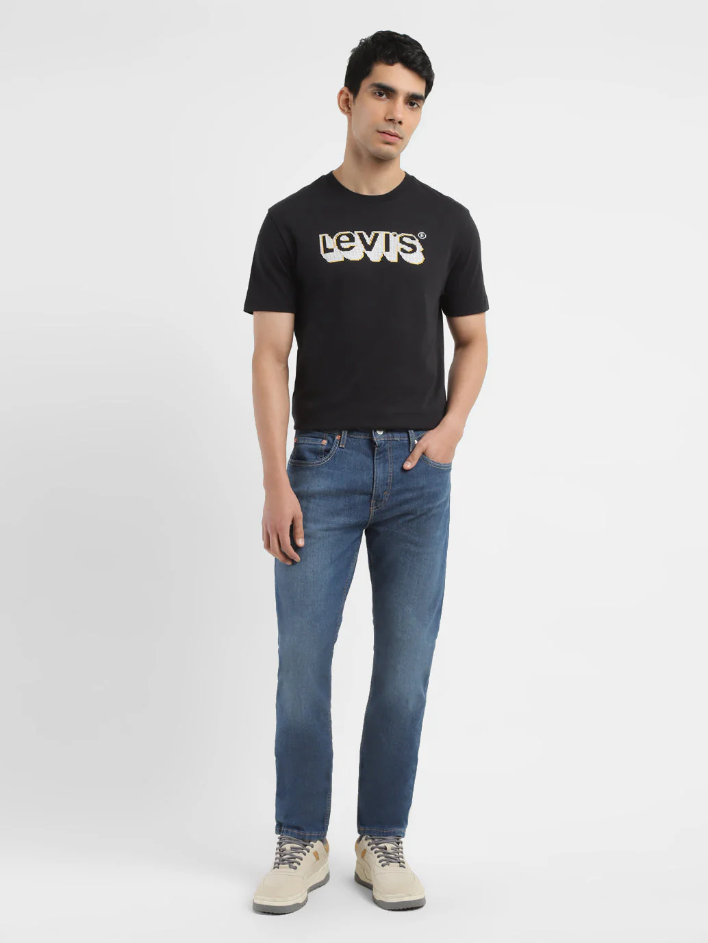 Men's 512 Blue Slim Tapered Fit Mid Rise Jeans