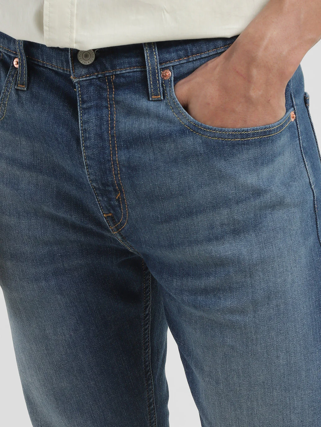 Men's 512 Blue Slim Tapered Fit Mid Rise Jeans - Image 7