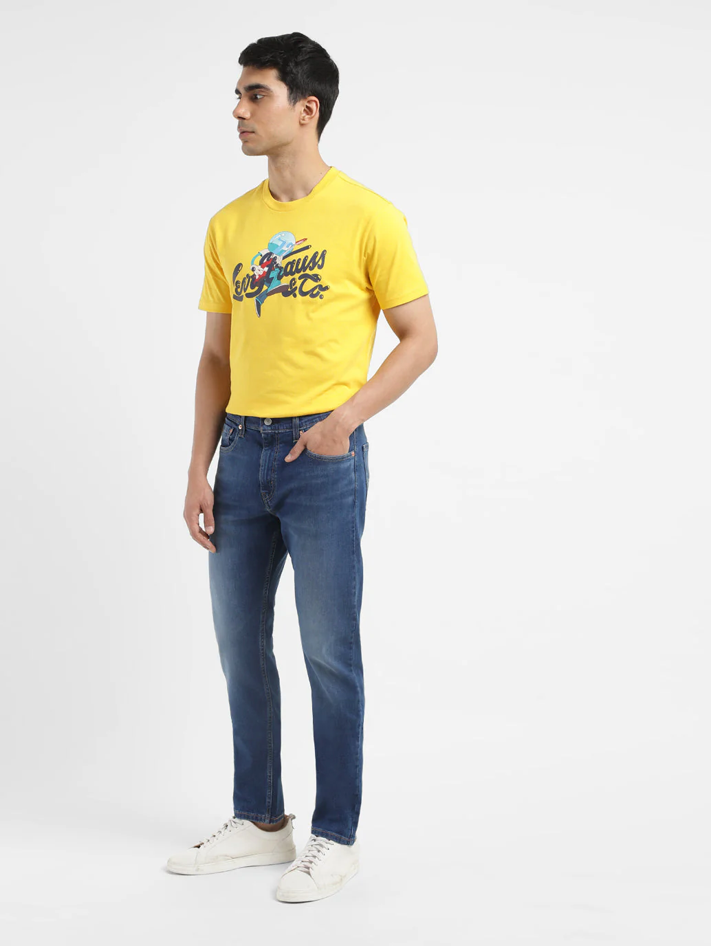 Men's 512 Blue Slim Tapered Fit Mid Rise Jeans