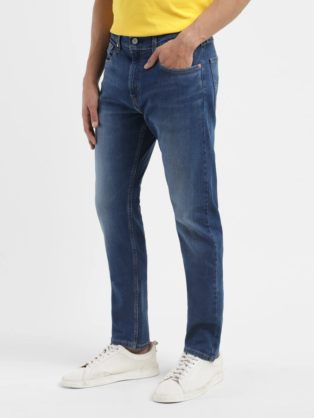 Men's 512 Blue Slim Tapered Fit Mid Rise Jeans - Image 5