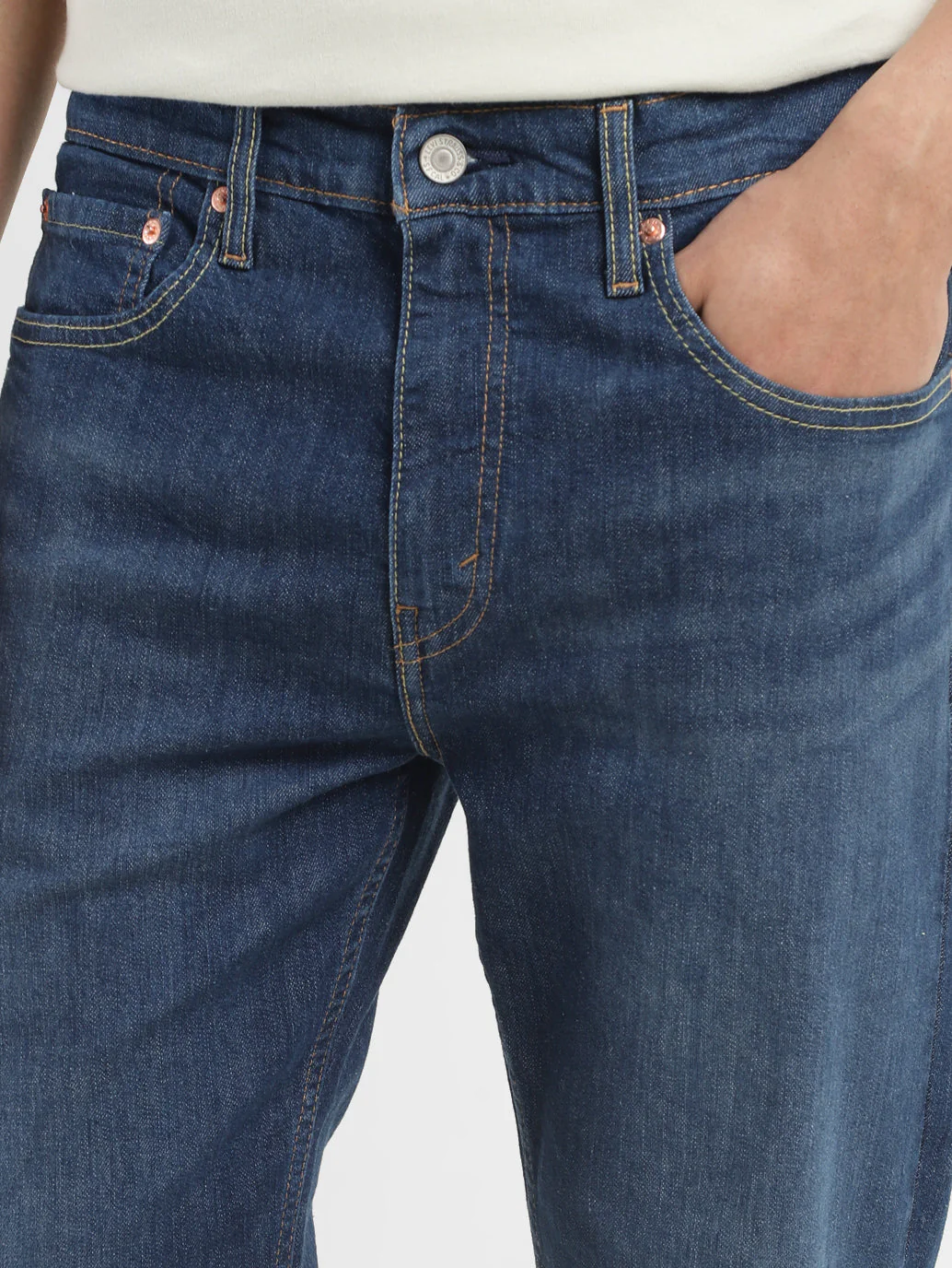 Men's 512 Blue Slim Tapered Fit Mid Rise Jeans - Image 7