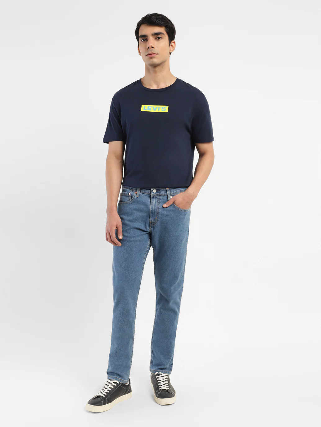Men's 512 Blue Slim Tapered Fit Mid Rise Jeans - Image 11