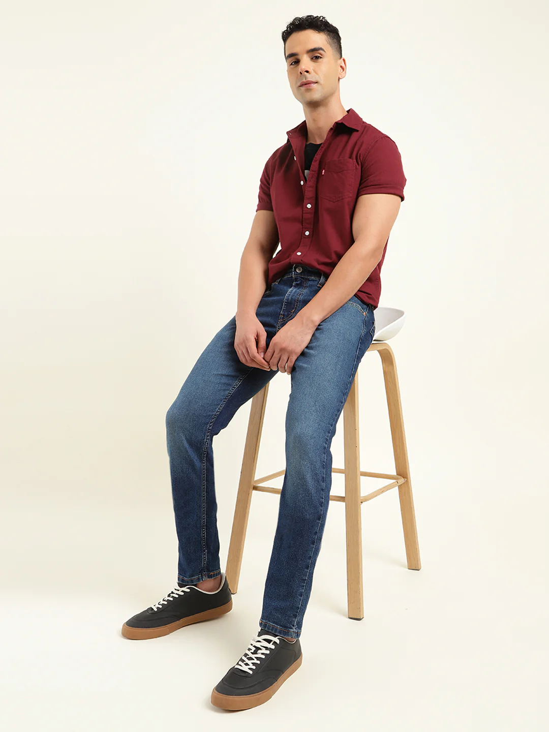 Men's 512 Blue Slim Tapered Fit Mid Rise Jeans