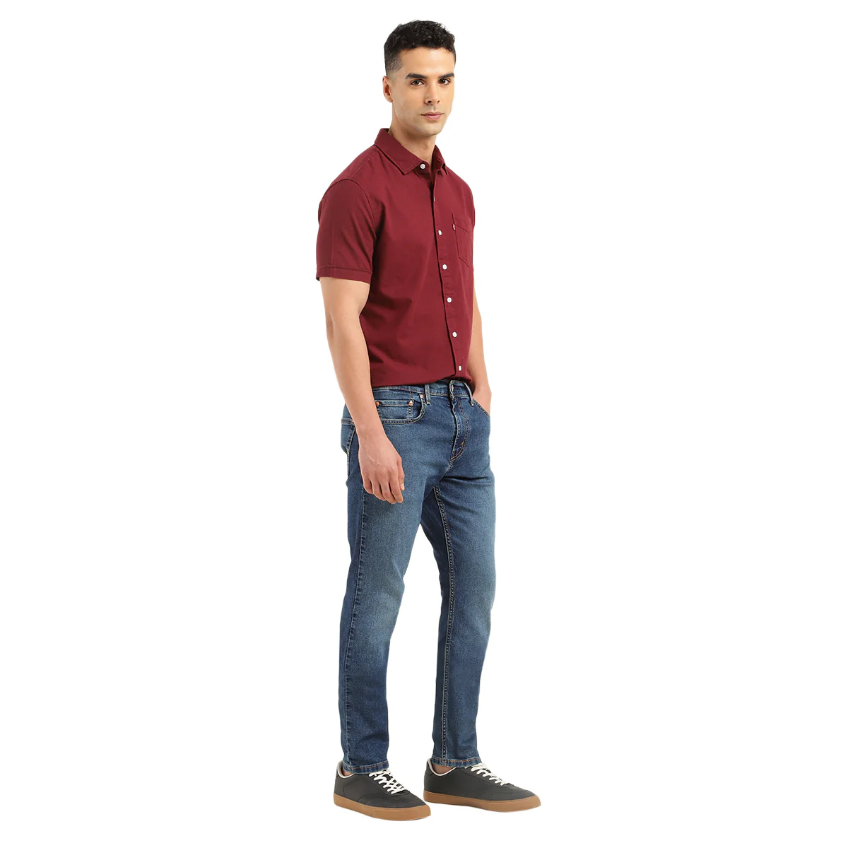 Men's 512 Blue Slim Tapered Fit Mid Rise Jeans - Image 3