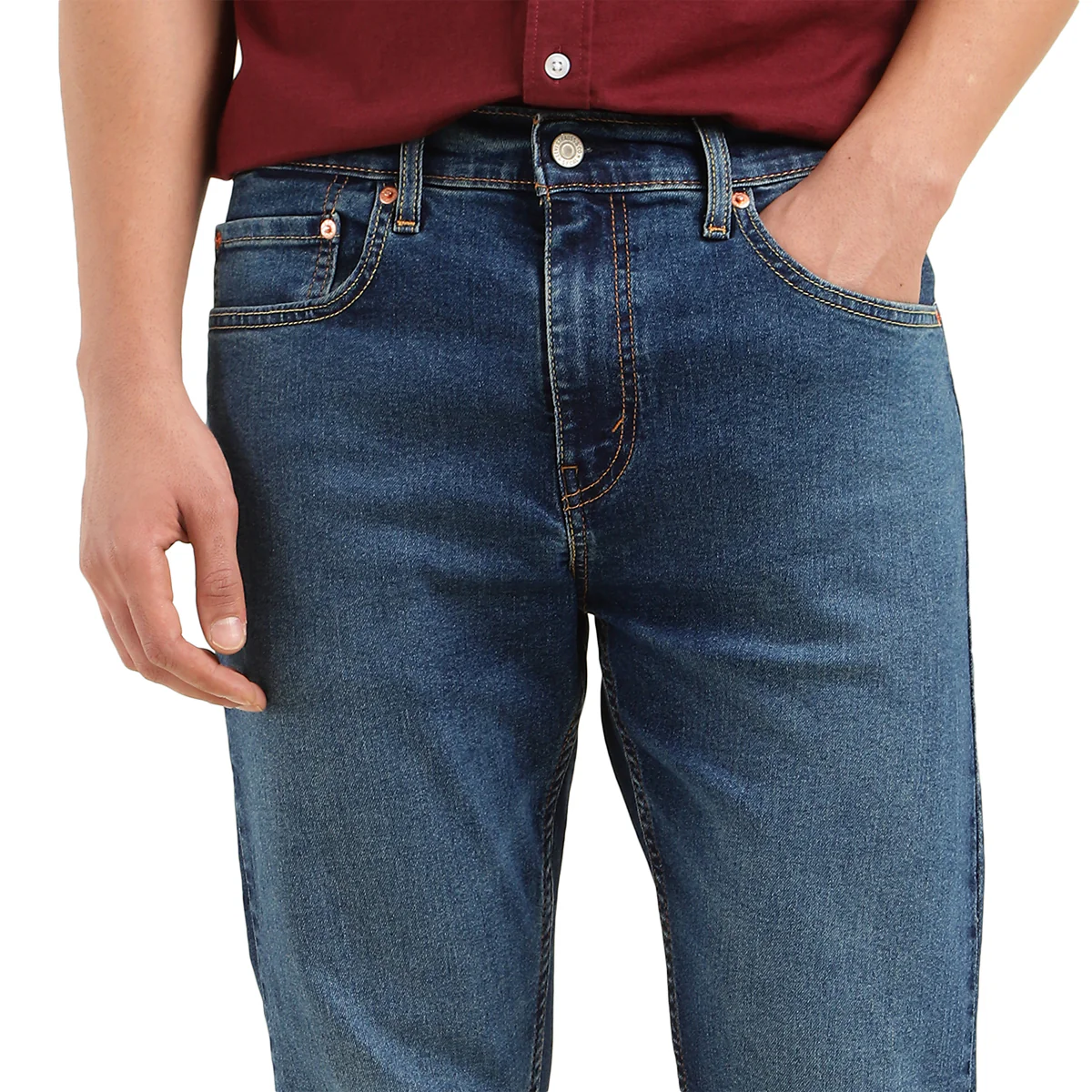 Men's 512 Blue Slim Tapered Fit Mid Rise Jeans - Image 5