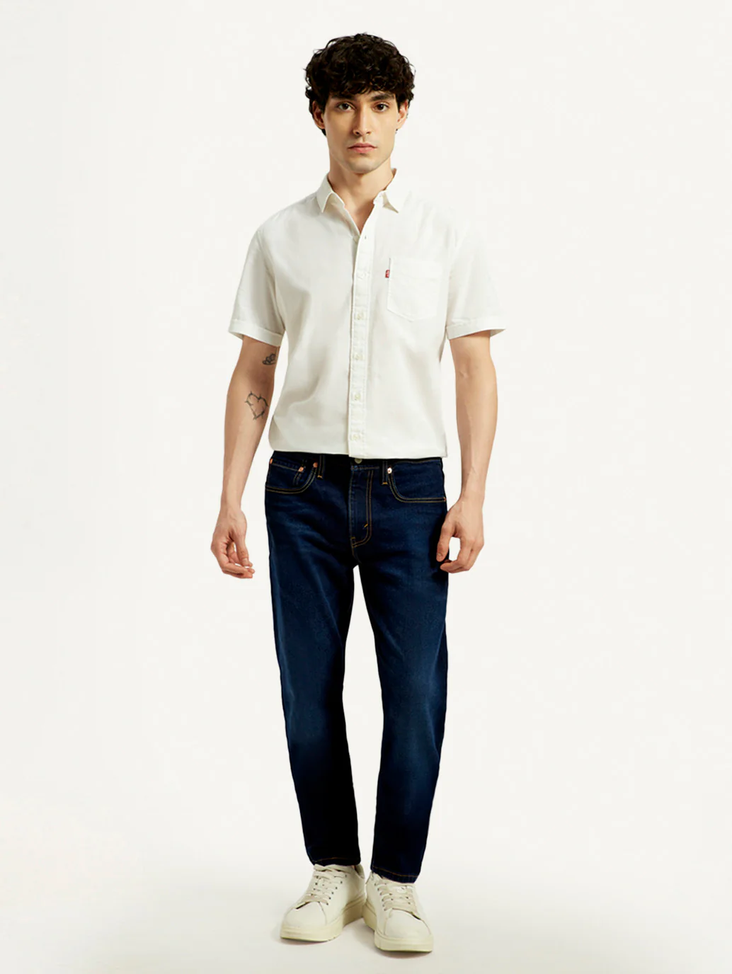 Men's 512 Dark Blue Slim Tapered Fit Mid Rise Jeans - Image 5