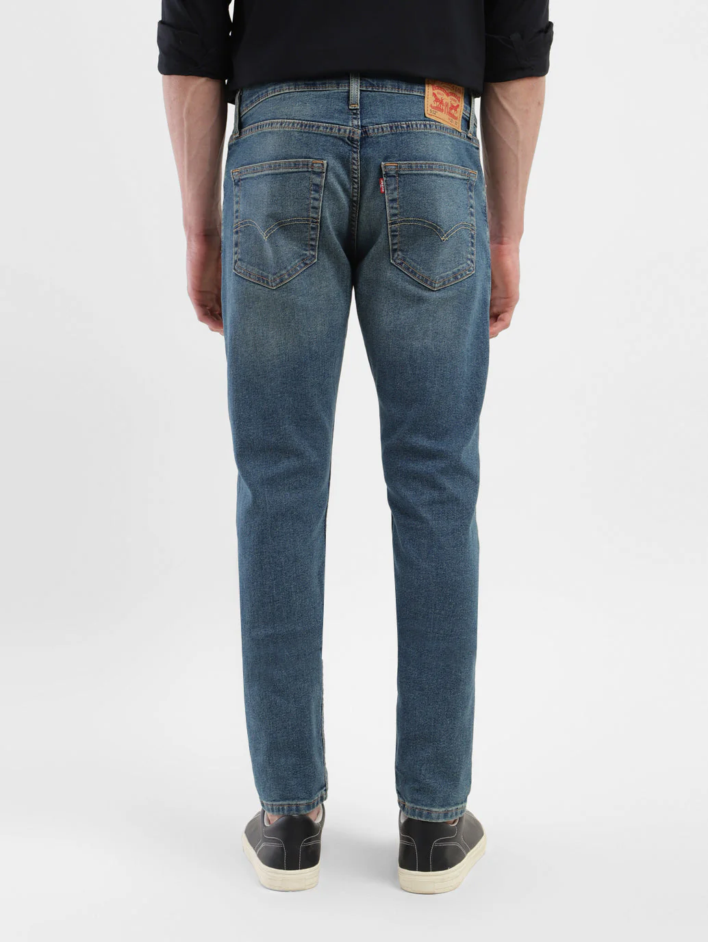 Men's 512 Blue Slim Tapered Fit Mid Rise Jeans - Image 3