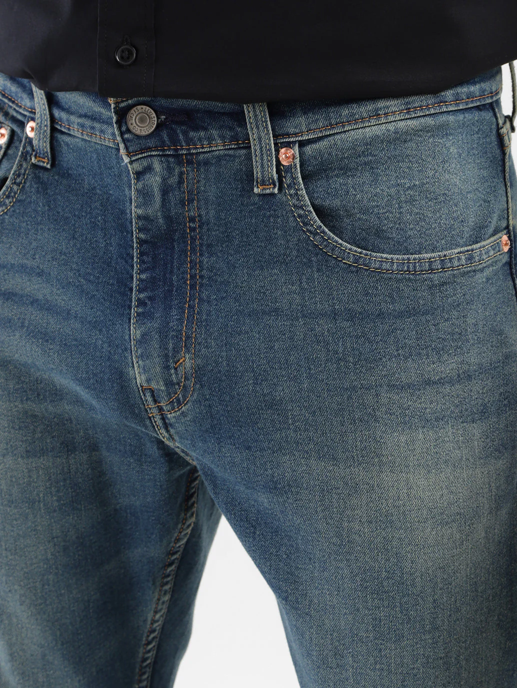 Men's 512 Blue Slim Tapered Fit Mid Rise Jeans - Image 6