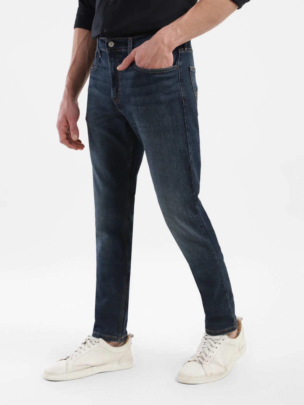 Men's 512 Blue Slim Tapered Fit Mid Rise Jeans - Image 5