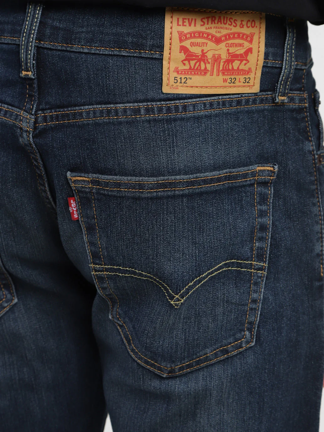 Men's 512 Blue Slim Tapered Fit Mid Rise Jeans - Image 7