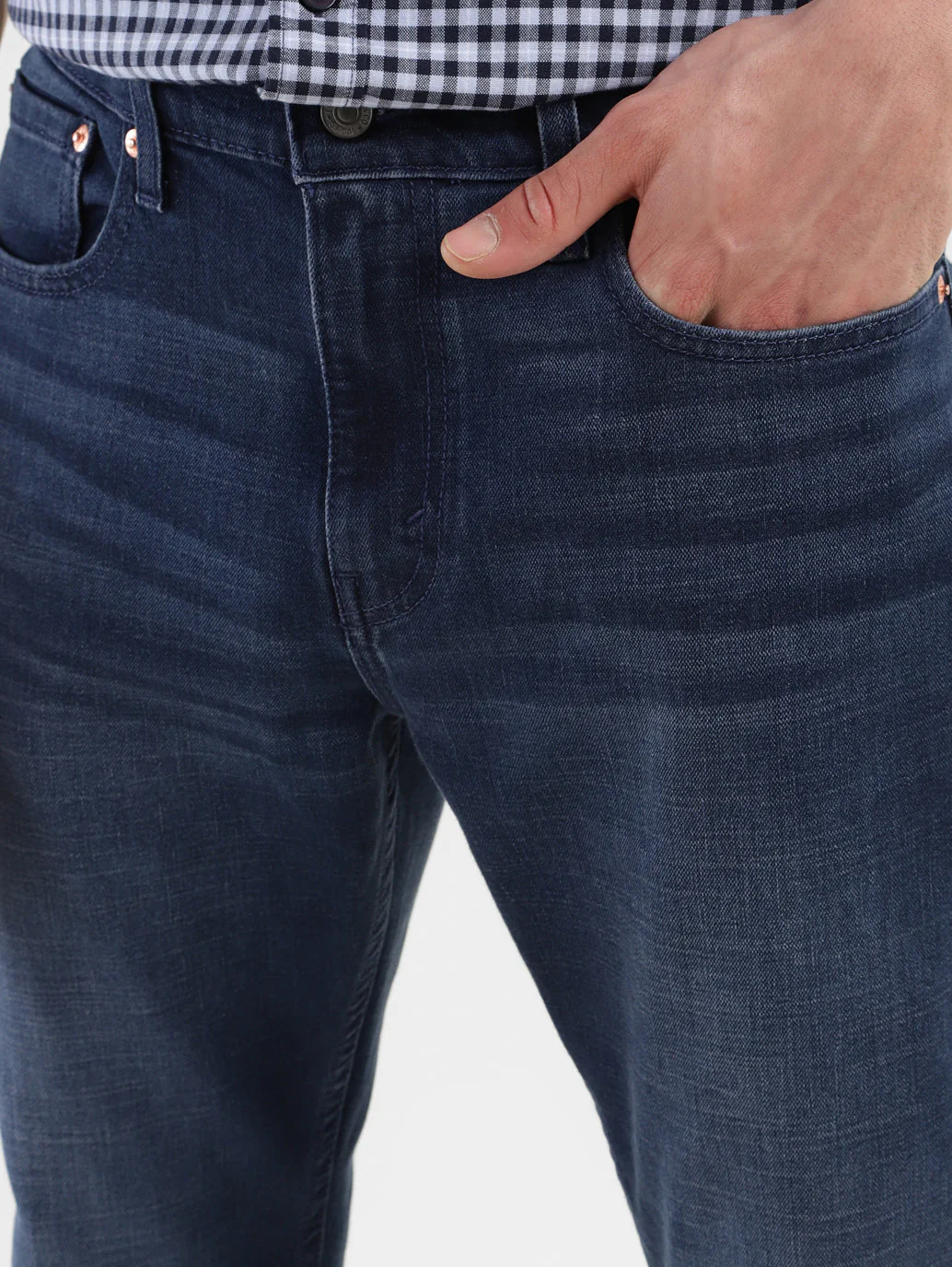 Men's 512 Blue Slim Tapered Fit Mid Rise Jeans - Image 6