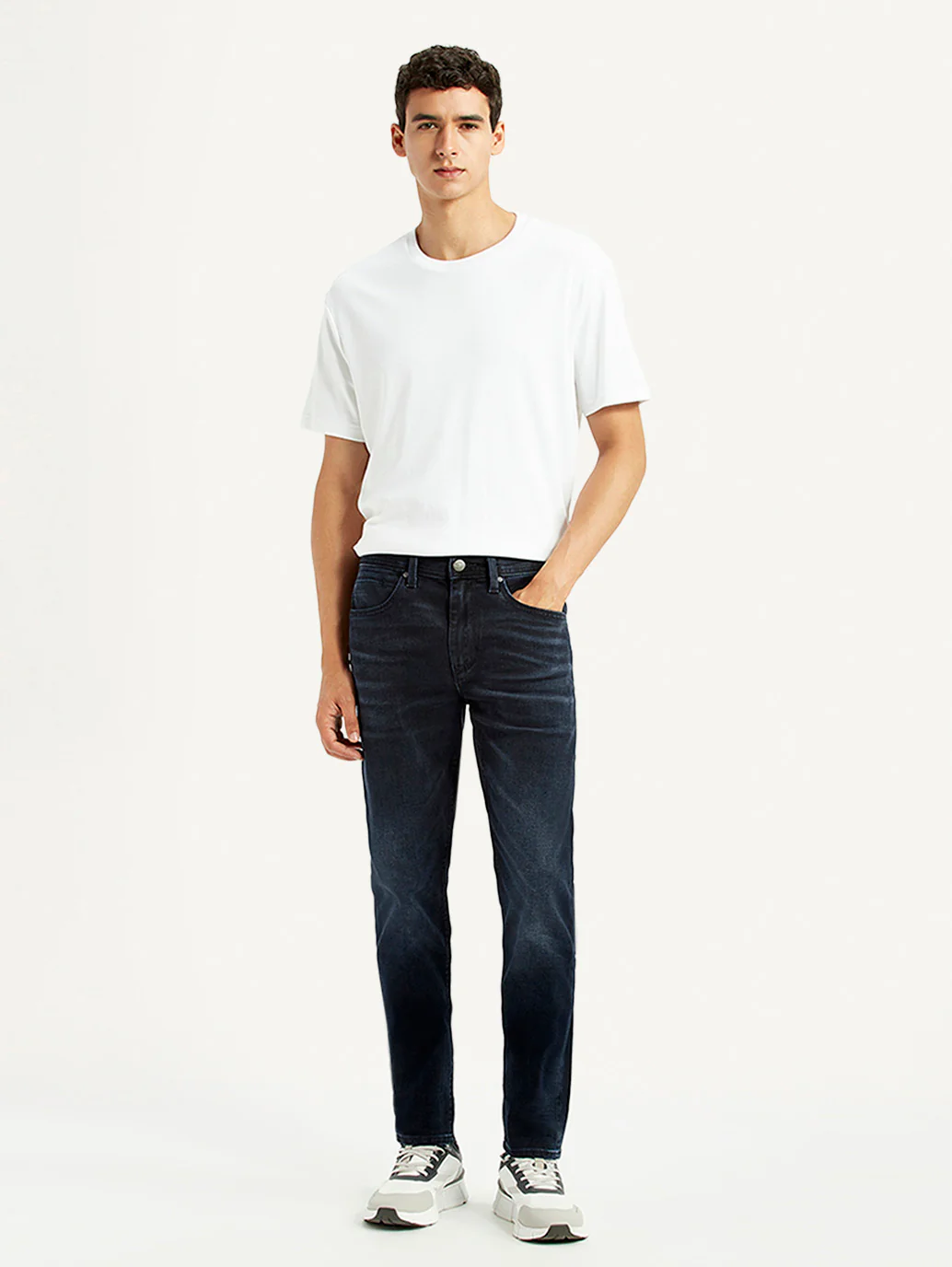 Men's Redloop 512 Dark Blue Slim Tapered Fit Mid Rise Jeans - Image 2