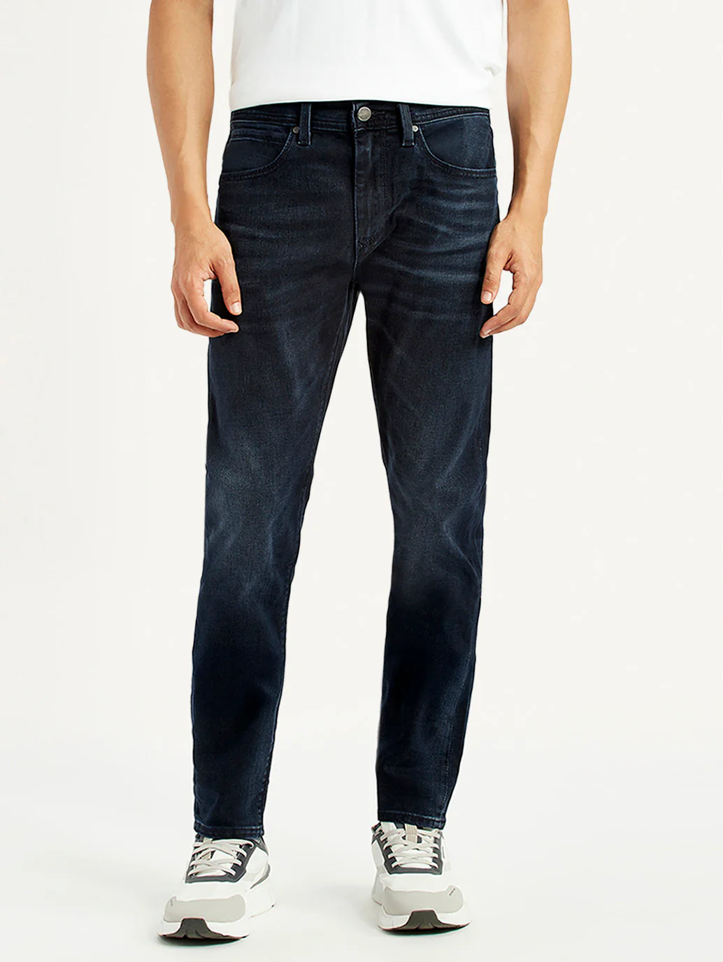 Men's Redloop 512 Dark Blue Slim Tapered Fit Mid Rise Jeans - Image 3