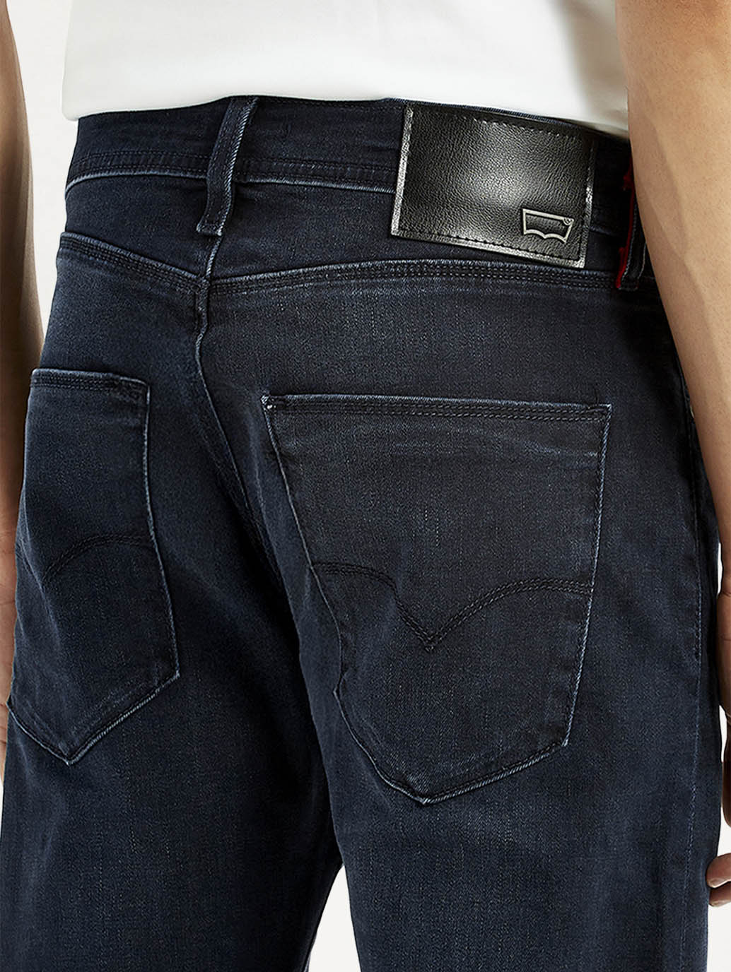 Men's Redloop 512 Dark Blue Slim Tapered Fit Mid Rise Jeans - Image 6