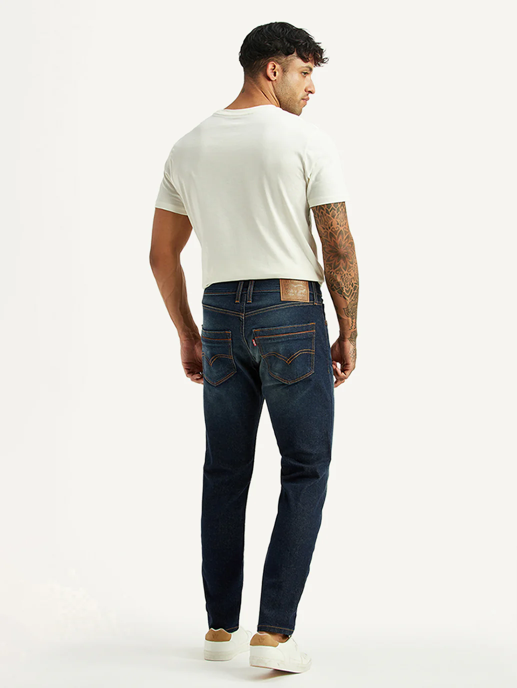 Men's Tinted 512 Dark Blue Slim Tapered Fit Mid Rise Jeans - Image 7