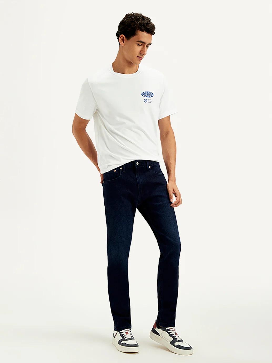 Men's 512 Dark Blue Slim Tapered Fit Mid Rise Jeans