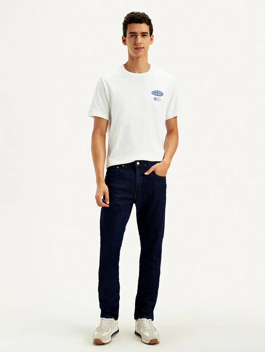 Men's 512 Dark Blue Slim Tapered Fit Mid Rise Jeans - Image 2