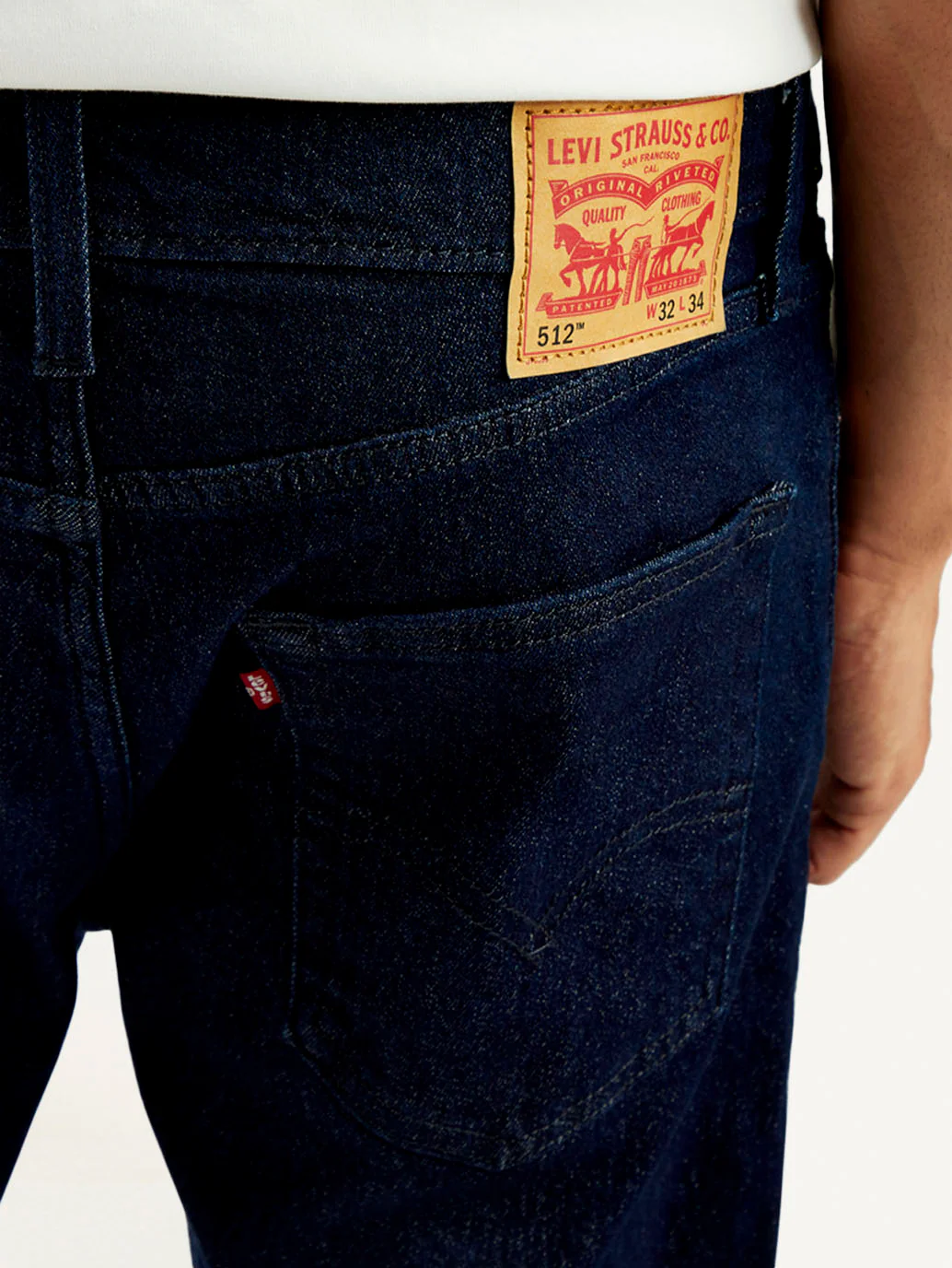Men's 512 Dark Blue Slim Tapered Fit Mid Rise Jeans - Image 5