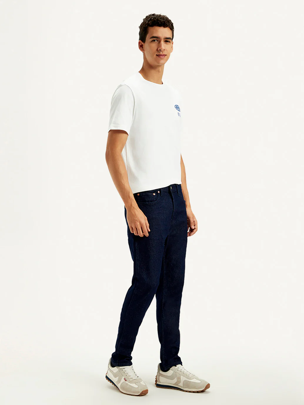 Men's 512 Dark Blue Slim Tapered Fit Mid Rise Jeans - Image 6