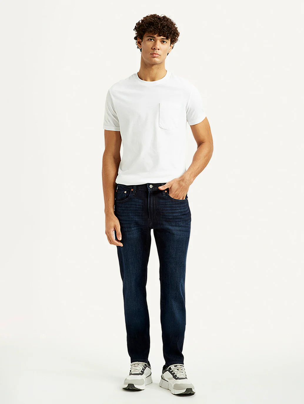 Men's 512 Dark Blue Slim Tapered Fit Mid Rise Jeans - Image 2