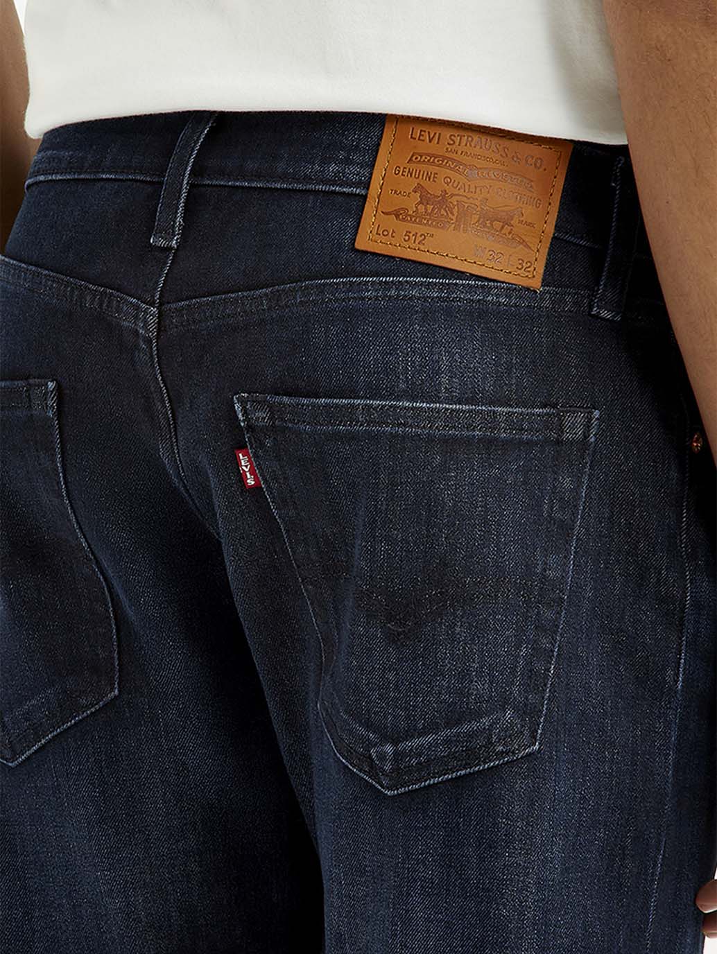 Men's 512 Dark Blue Slim Tapered Fit Mid Rise Jeans - Image 6