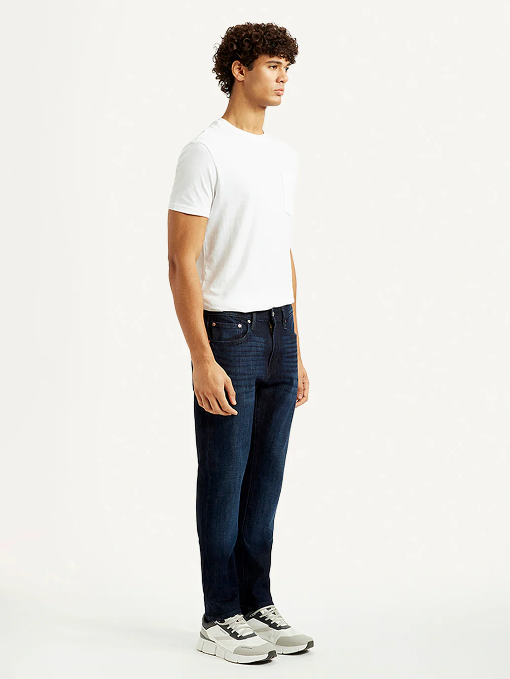 Men's 512 Dark Blue Slim Tapered Fit Mid Rise Jeans - Image 7