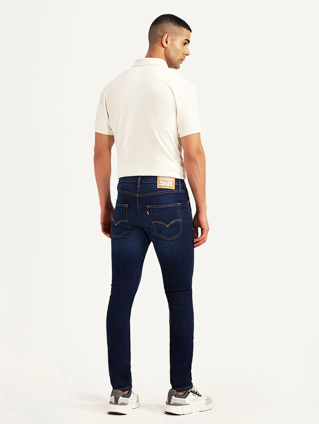 Men's 512 Dark Blue Slim Tapered Fit Mid Rise Jeans - Image 3