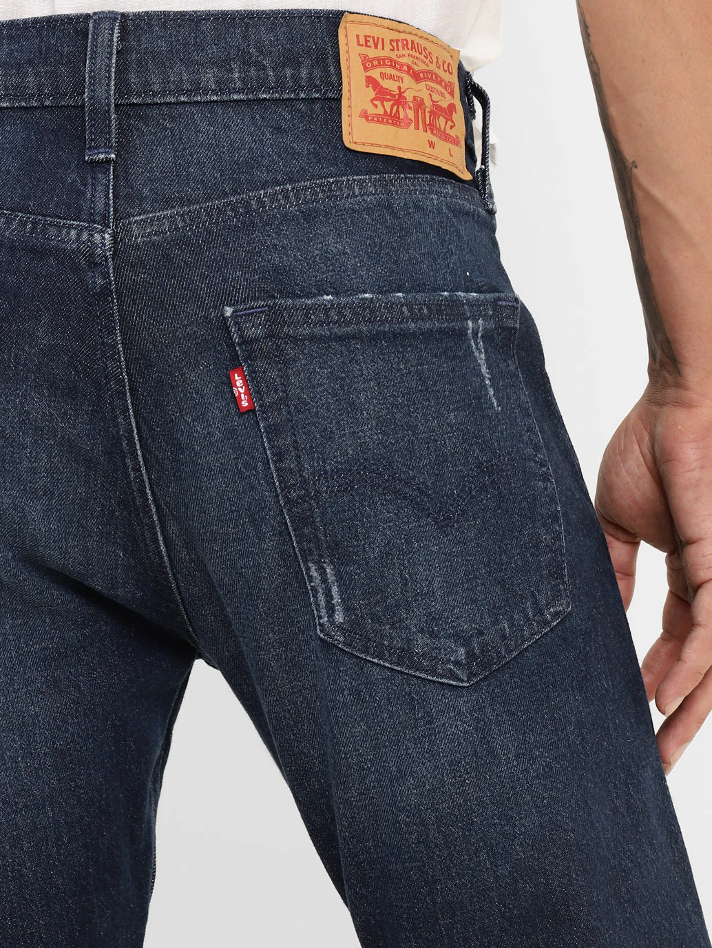Men's 512 Blue Slim Tapered Fit Mid Rise Jeans - Image 7