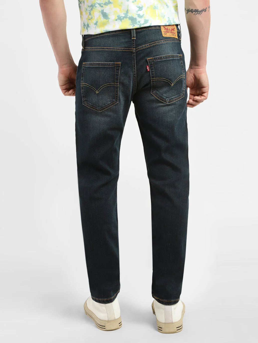 Men's 512 Blue Slim Tapered Fit Mid Rise Jeans - Image 3
