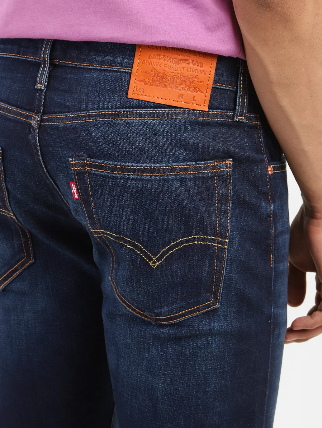 Men's 512 Blue Slim Tapered Fit Mid Rise Jeans - Image 7