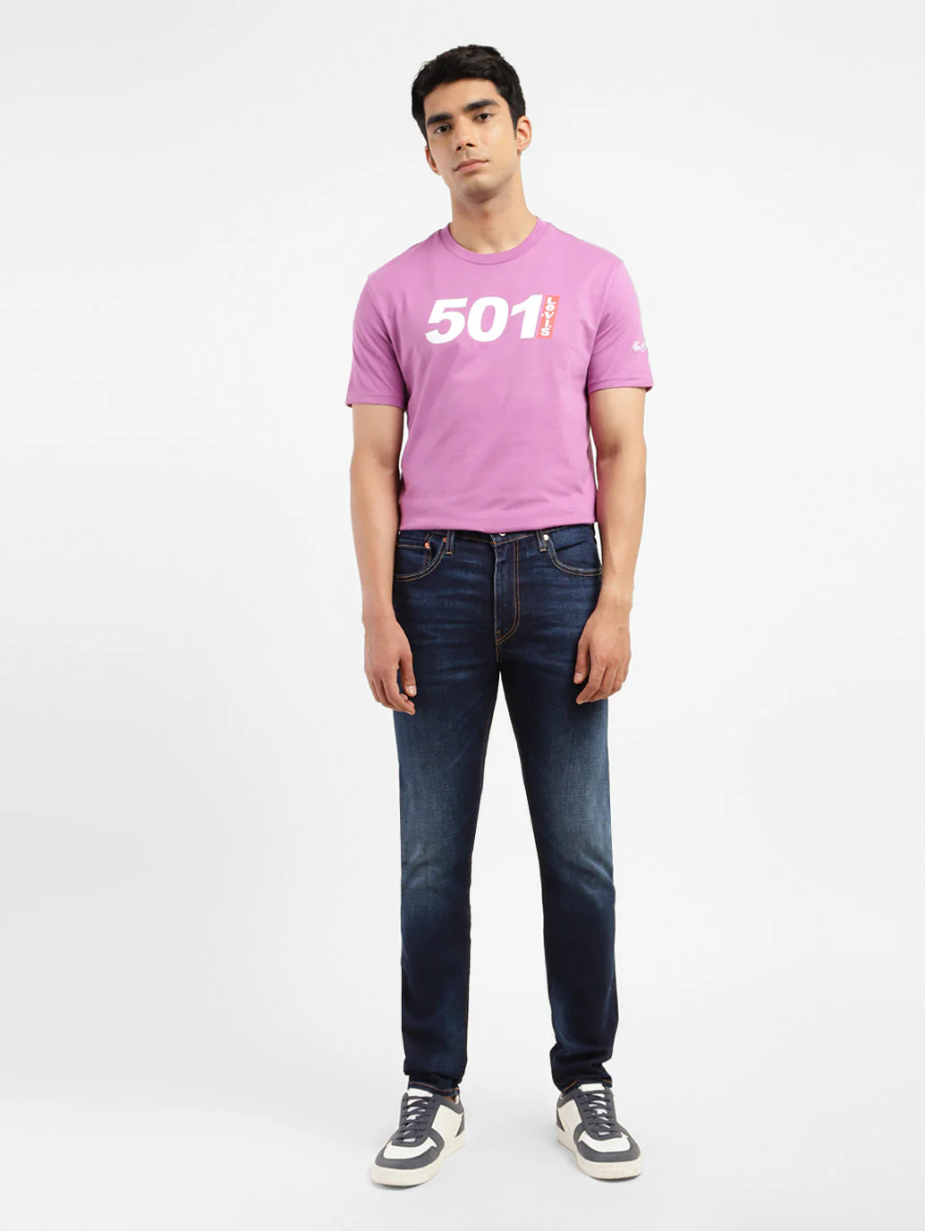 Men's 512 Blue Slim Tapered Fit Mid Rise Jeans - Image 8