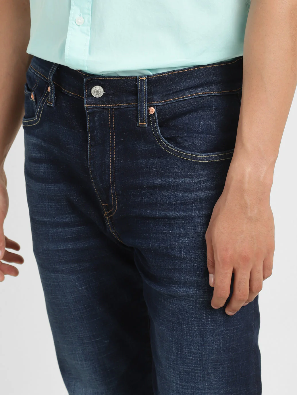 Men's 512 Blue Slim Tapered Fit Mid Rise Jeans - Image 12