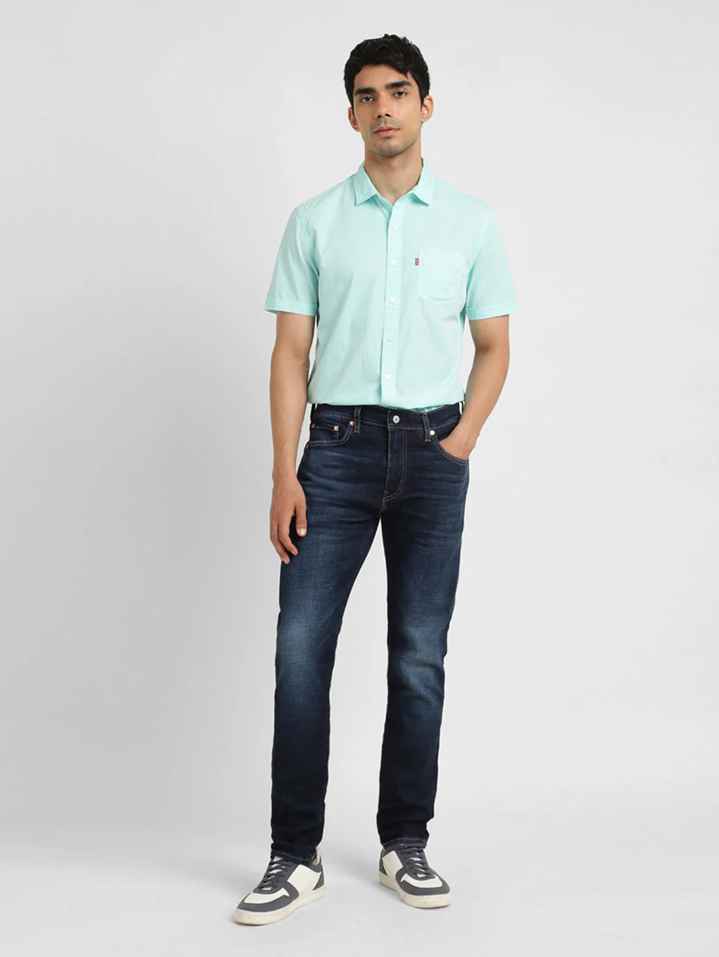 Men's 512 Blue Slim Tapered Fit Mid Rise Jeans - Image 14