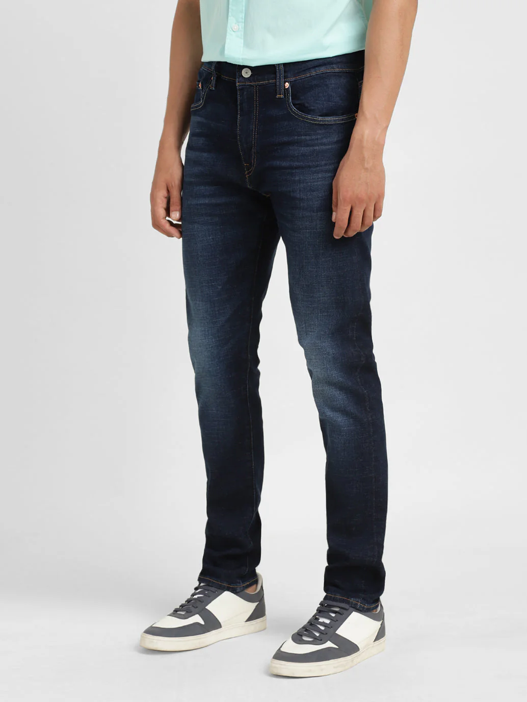 Men's 512 Blue Slim Tapered Fit Mid Rise Jeans - Image 7