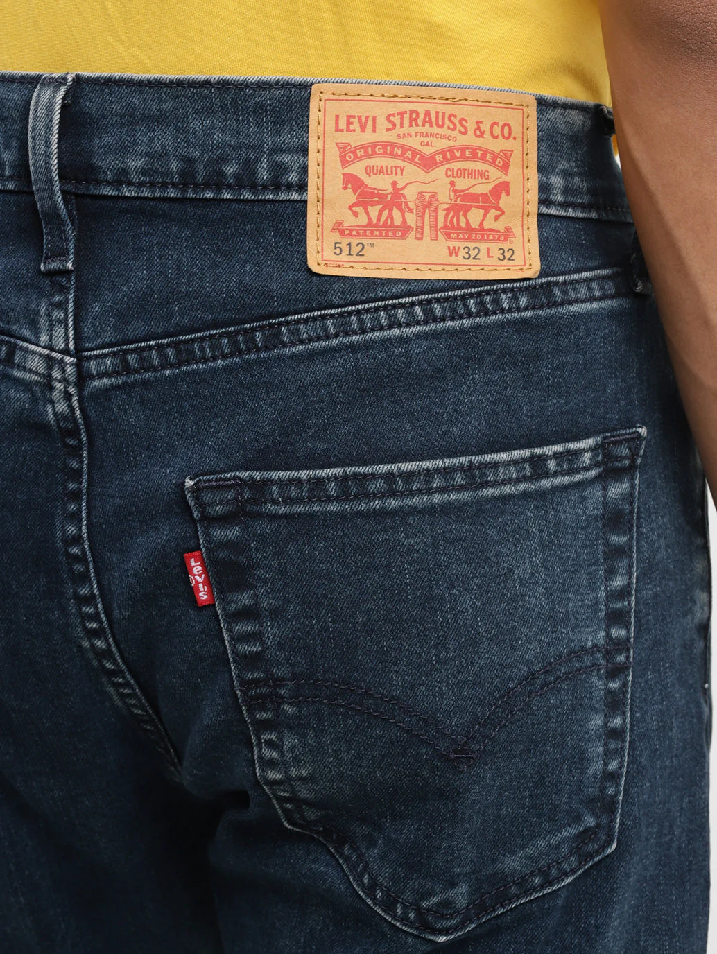 Men's 512 Blue Slim Tapered Fit Mid Rise Jeans - Image 6