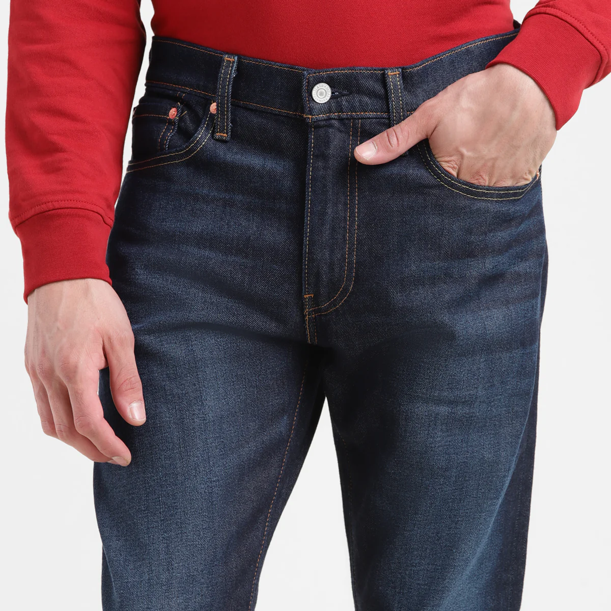 Men's 512 Blue Slim Tapered Fit Mid Rise Jeans - Image 6
