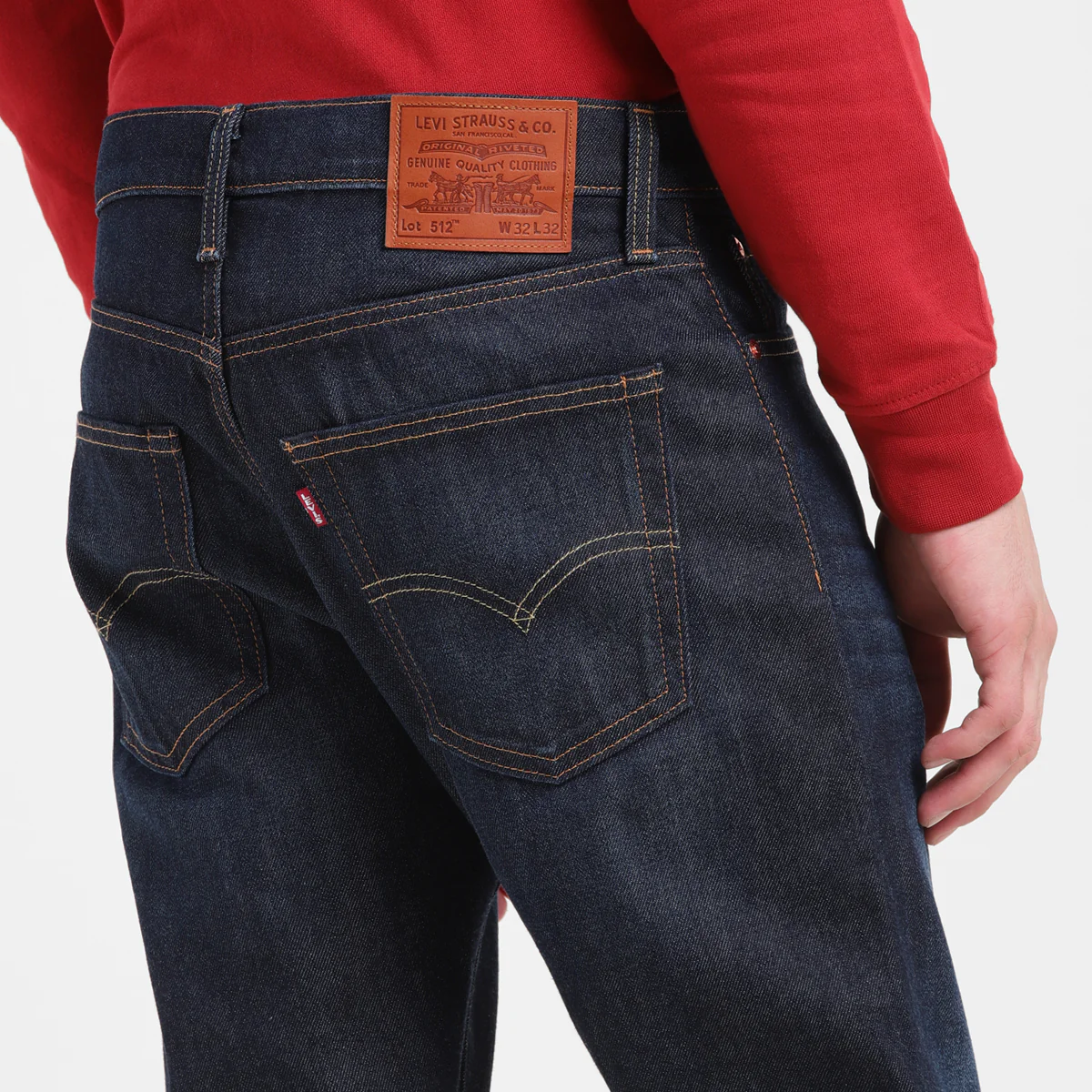Men's 512 Blue Slim Tapered Fit Mid Rise Jeans - Image 7