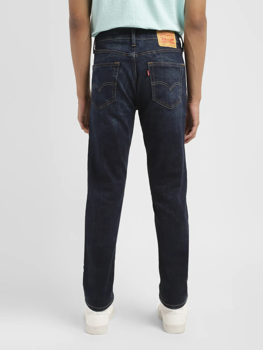 Men's 512 Blue Slim Tapered Fit Mid Rise Jeans - Image 3