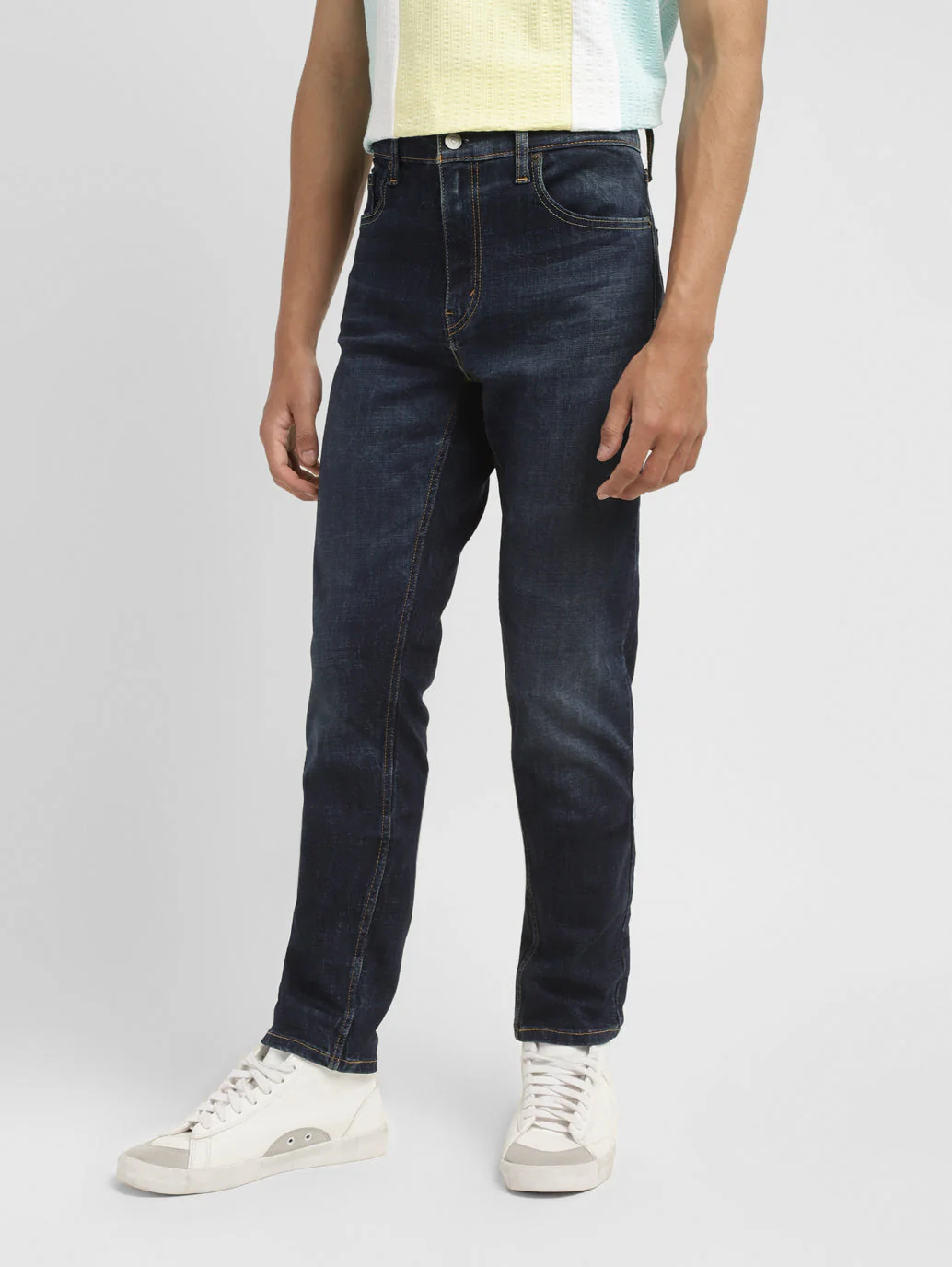 Men's 512 Blue Slim Tapered Fit Mid Rise Jeans - Image 6