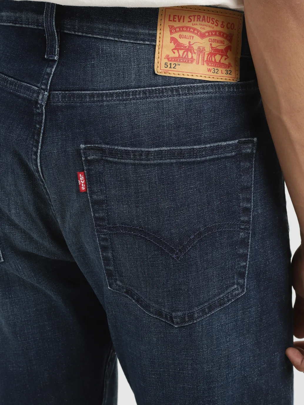 Men's 512 Blue Slim Tapered Fit Mid Rise Jeans - Image 7