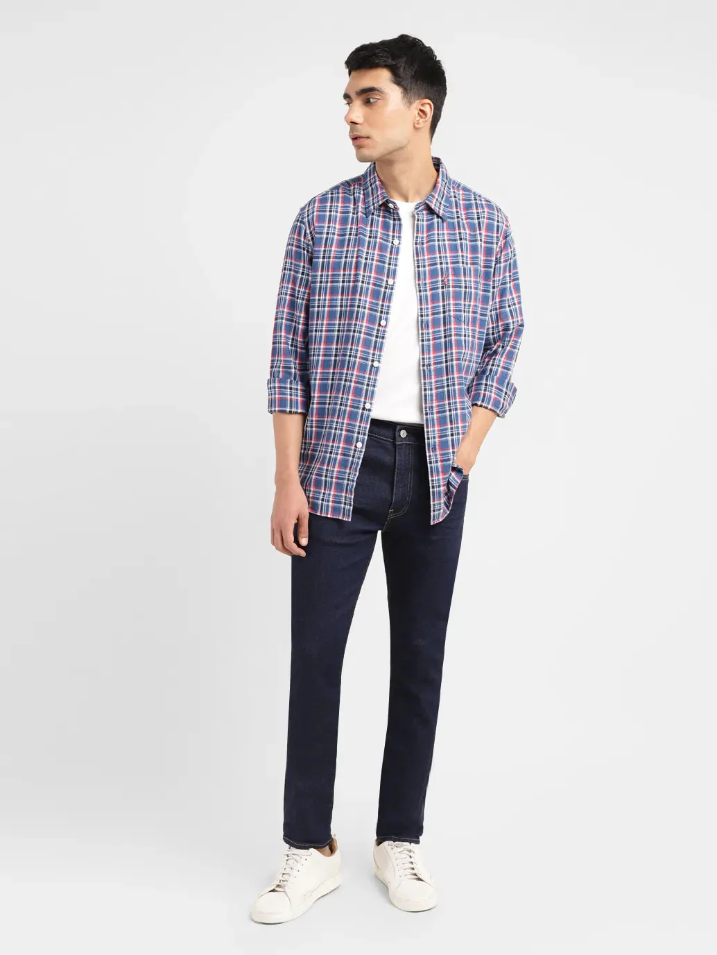 Men's 512 Blue Slim Tapered Fit Mid Rise Jeans